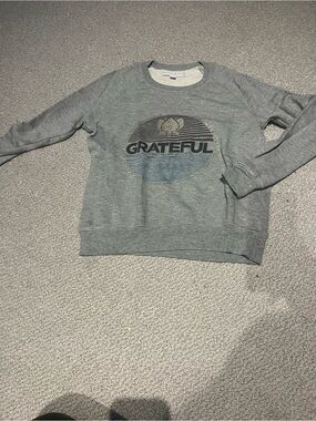 Spiritual Gangster Grateful Graphic Crewneck Sweatshirt - Gray size Small